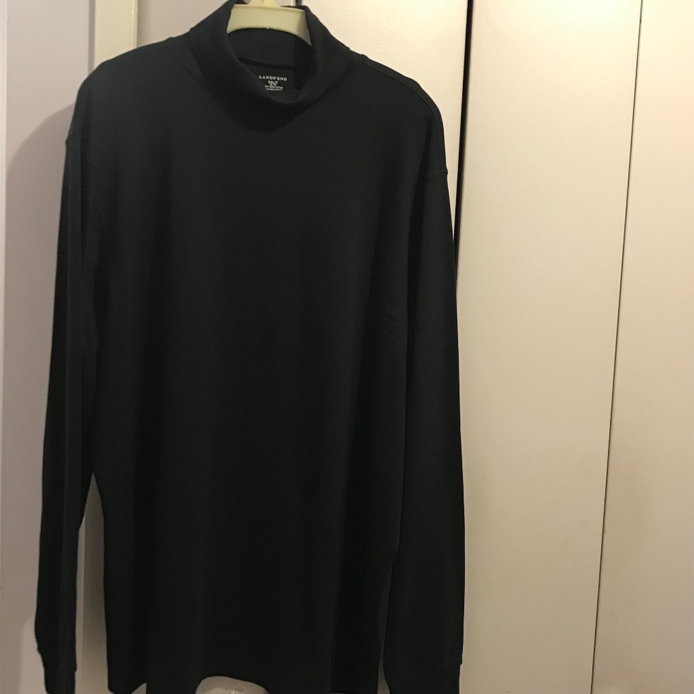 Land's End Men's Black Supine Turtleneck  Big/Tall Men's size: XXL/T